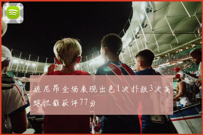 迈尼昂全场表现出色1次扑救3次高球拦截获评77分